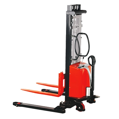 фото штабелер с электроподъемом noblelift spm 1025 w с раздвижными вилами