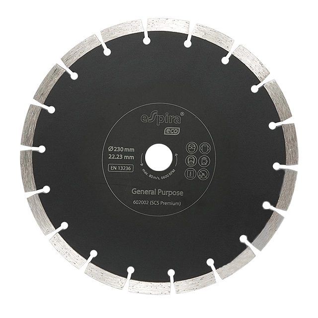 Диск алмазный ESPIRA SCS ECO 230х22,23 мм (Универсальный)