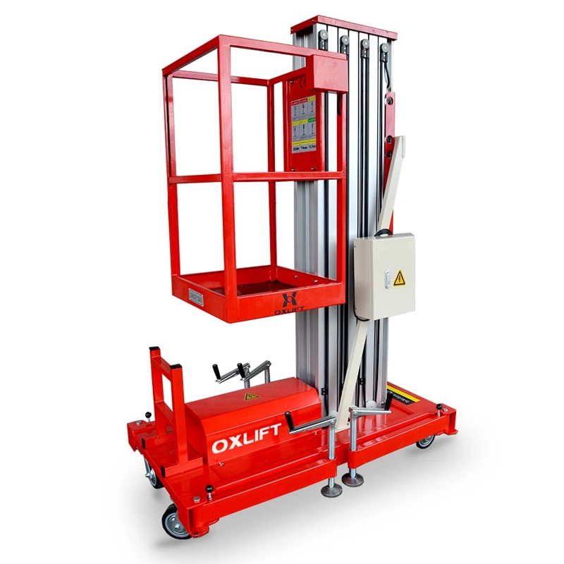фото одноместный телескопический подъемник oxlift zx-1-100 ac