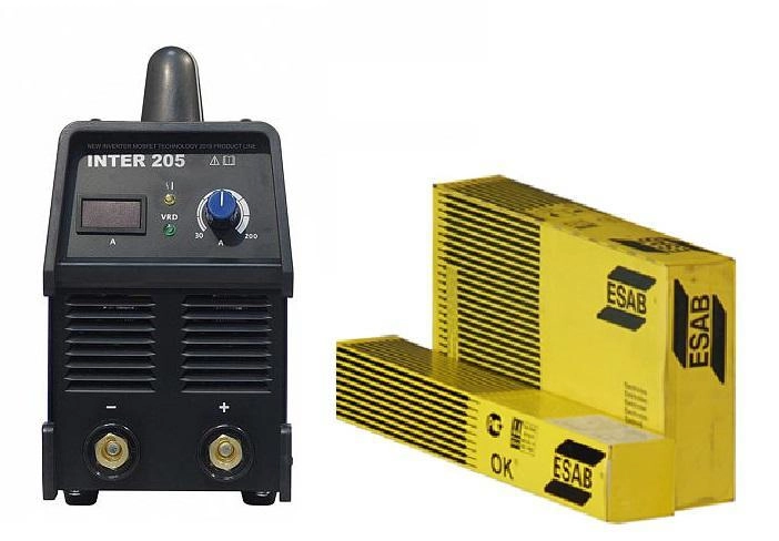 фото набор aurora pro сварочный аппарат inter 205 mosfet аттестат накс +электроды для сварки ок 53.70 ф 4,0мм