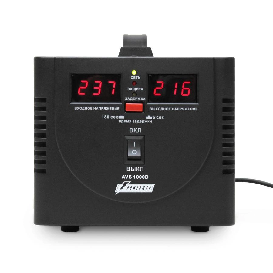 фото стабилизатор напряжения powerman avs 1000d black