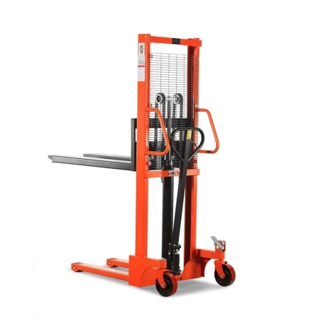 фото штабелер гидравлический ручной noblelift sfh1016ag с раздвижными вилами