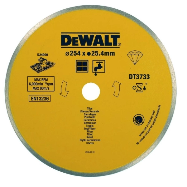 Круг алмазный DEWALT (DT3733-XJ) Ф254х25.4мм по плитке