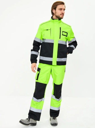 фото костюм сигнальный profline specialist-2 (тк.смесовая,240) п/к, желтый/черный