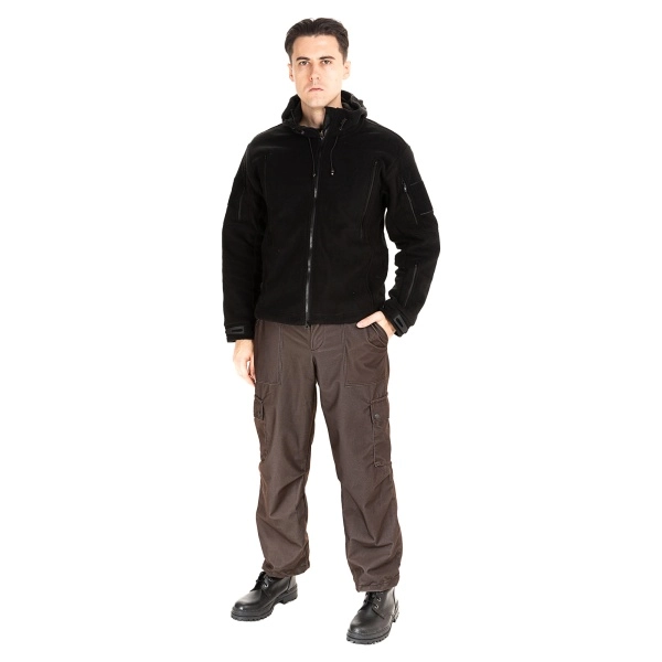 фото куртка демисезонная камелот цвет черный ткань polarfleece
