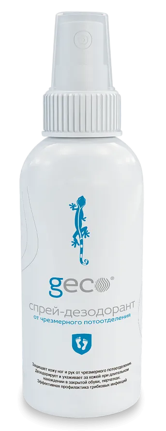 фото спрей geco™ для ног дезодорирующий 100мл, 1710r