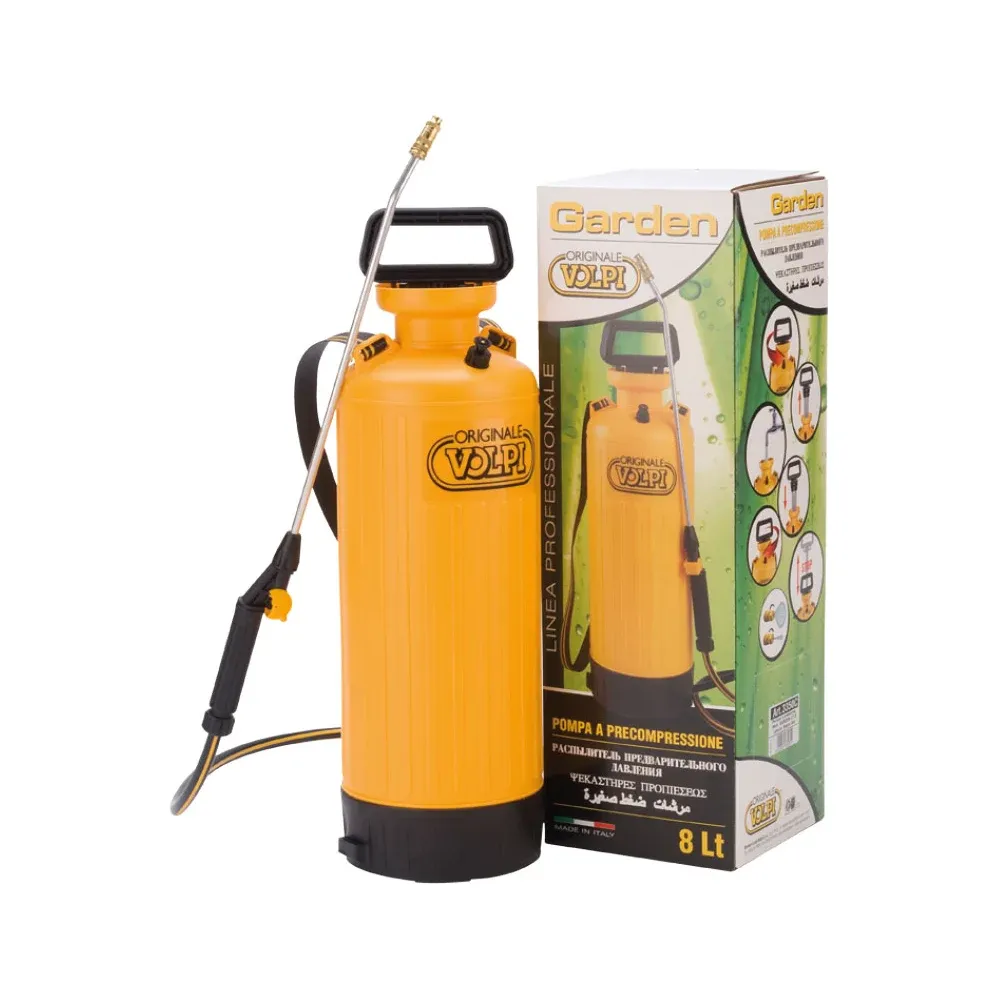 фото помповый опрыскиватель со штангой volpi garden 8 л rapid/get 3350c