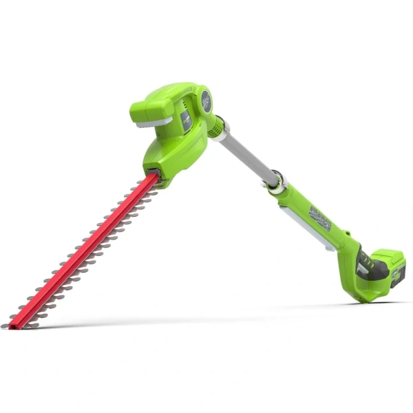 фото штанговый аккумуляторный кусторез greenworks g24ph51