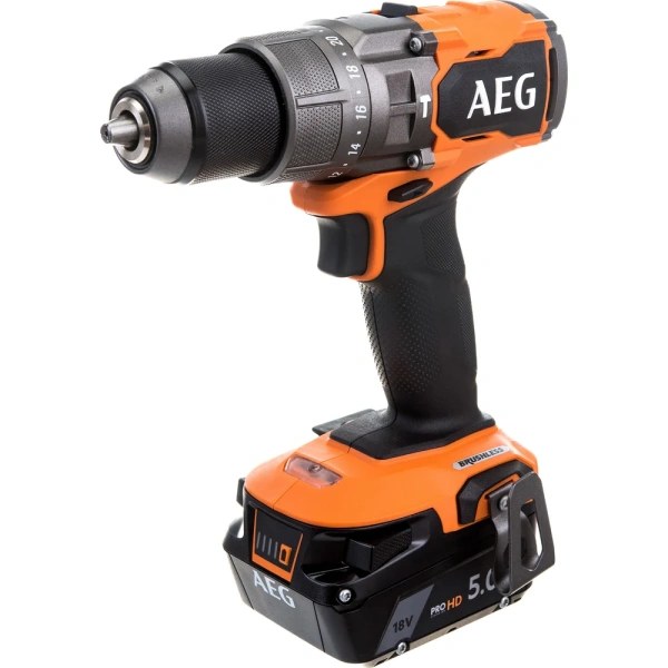 фото ударная бесщеточная аккумуляторная дрель-шуруповерт aeg bsb18c3bl-502c