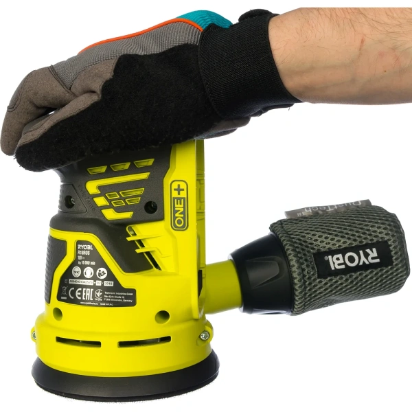 фото эксцентриковая шлифмашина ryobi one+ r18ros-0