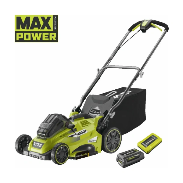 фото бесщеточная газонокосилка ryobi max power rlm36x41h50pg