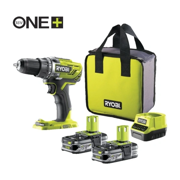фото дрель-шуруповерт ryobi one+ r18dd3-215s