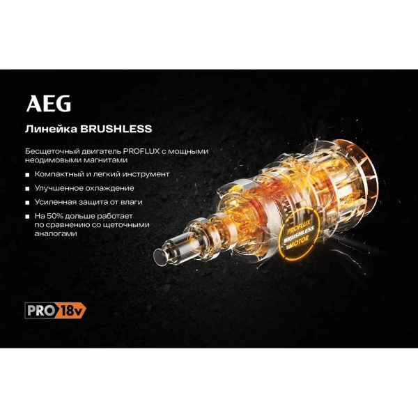 фото аккумуляторый бесщеточный перфоратор aeg bbh18bl li-502c