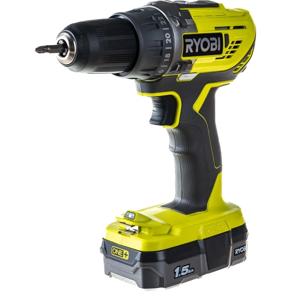 фото компактная дрель-шуруповерт ryobi r18dd3-115s